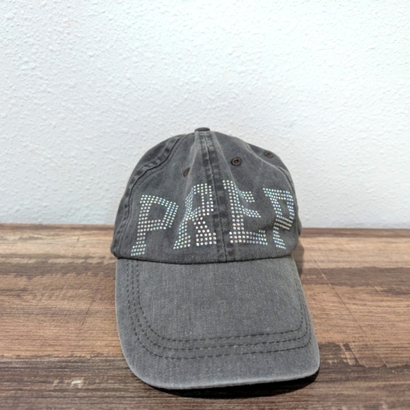 Gray Cap with Rhinestone Embellishment - Picture 2 of 2